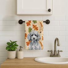 Load image into Gallery viewer, Miniature Silver Poodle Heirloom Fall Kitchen Towel