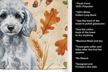 Load image into Gallery viewer, Miniature Silver Poodle Heirloom Fall Kitchen Towel