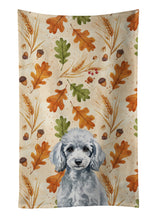Load image into Gallery viewer, Miniature Silver Poodle Heirloom Fall Kitchen Towel