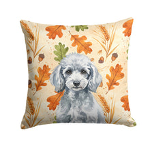 Load image into Gallery viewer, Miniature Silver Poodle Heirloom Fall Throw Pillow