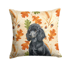 Load image into Gallery viewer, Standard Black Poodle Heirloom Fall Throw Pillow