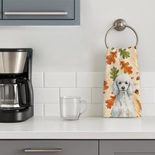 Load image into Gallery viewer, Standard White Poodle Heirloom Fall Kitchen Towel