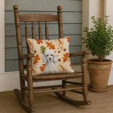 Load image into Gallery viewer, Standard White Poodle Heirloom Fall Throw Pillow