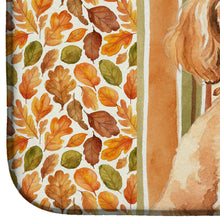 Load image into Gallery viewer, Toy Apricot Poodle Heirloom Fall Dish Drying Mat