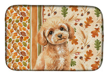 Load image into Gallery viewer, Toy Apricot Poodle Heirloom Fall Dish Drying Mat