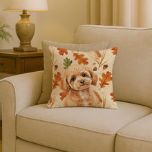 Load image into Gallery viewer, Toy Apricot Poodle Heirloom Fall Throw Pillow