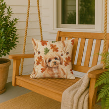 Load image into Gallery viewer, Toy Apricot Poodle Heirloom Fall Throw Pillow