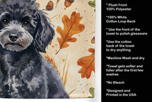 Load image into Gallery viewer, Toy Black Poodle Heirloom Fall Kitchen Towel
