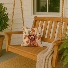 Load image into Gallery viewer, Toy Red Poodle Heirloom Fall Throw Pillow