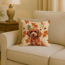 Load image into Gallery viewer, Toy Red Poodle Heirloom Fall Throw Pillow