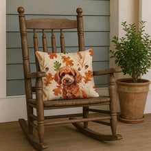 Load image into Gallery viewer, Toy Red Poodle Heirloom Fall Throw Pillow