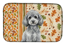 Load image into Gallery viewer, Toy Silver Poodle Heirloom Fall Dish Drying Mat