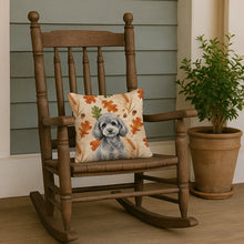Load image into Gallery viewer, Toy Silver Poodle Heirloom Fall Throw Pillow