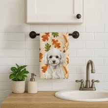 Load image into Gallery viewer, Toy White Poodle Heirloom Fall Kitchen Towel