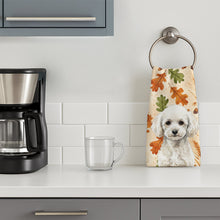 Load image into Gallery viewer, Toy White Poodle Heirloom Fall Kitchen Towel