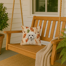 Load image into Gallery viewer, Toy White Poodle Heirloom Fall Throw Pillow