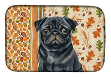 Load image into Gallery viewer, Black Pug Heirloom Fall Dish Drying Mat