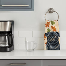 Load image into Gallery viewer, Black Pug Heirloom Fall Kitchen Towel