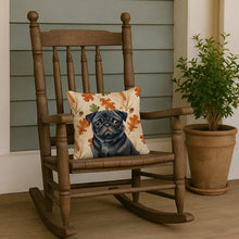 Load image into Gallery viewer, Black Pug Heirloom Fall Throw Pillow