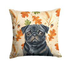 Load image into Gallery viewer, Black Pug Heirloom Fall Throw Pillow