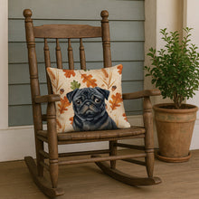 Load image into Gallery viewer, Black Pug Heirloom Fall Throw Pillow