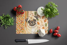 Load image into Gallery viewer, Fawn Pug Heirloom Fall Glass Cutting Board
