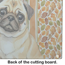 Load image into Gallery viewer, Fawn Pug Heirloom Fall Glass Cutting Board