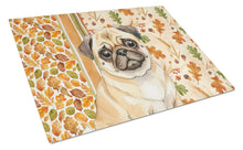 Load image into Gallery viewer, Fawn Pug Heirloom Fall Glass Cutting Board