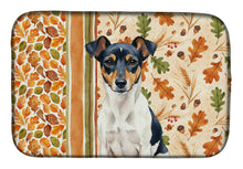 Load image into Gallery viewer, Tricolor Rat Terrier Heirloom Fall Dish Drying Mat