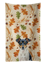 Load image into Gallery viewer, Tricolor Rat Terrier Heirloom Fall Kitchen Towel