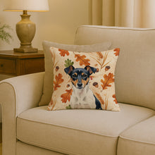 Load image into Gallery viewer, Tricolor Rat Terrier Heirloom Fall Throw Pillow