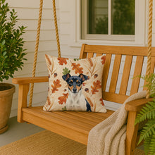 Load image into Gallery viewer, Tricolor Rat Terrier Heirloom Fall Throw Pillow
