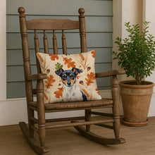 Load image into Gallery viewer, Tricolor Rat Terrier Heirloom Fall Throw Pillow