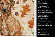 Load image into Gallery viewer, Rhodesian Ridgeback Heirloom Fall Kitchen Towel