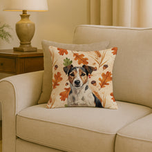 Load image into Gallery viewer, Tricolor Russell Terrier Heirloom Fall Throw Pillow