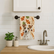 Load image into Gallery viewer, White with Tan Markings Russell Terrier Heirloom Fall Kitchen Towel