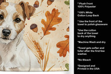Load image into Gallery viewer, White with Tan Markings Russell Terrier Heirloom Fall Kitchen Towel