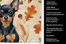 Load image into Gallery viewer, Black and Tan Russian Toy Heirloom Fall Kitchen Towel