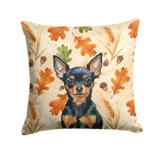 Load image into Gallery viewer, Black and Tan Russian Toy Heirloom Fall Throw Pillow