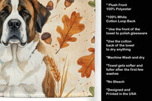 Load image into Gallery viewer, Brindle and White Saint Bernard Heirloom Fall Kitchen Towel