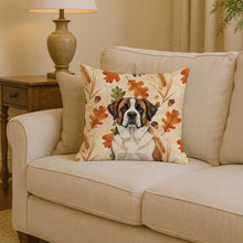 Load image into Gallery viewer, Brindle and White Saint Bernard Heirloom Fall Throw Pillow