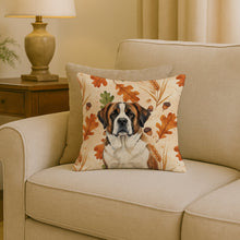 Load image into Gallery viewer, Brindle and White Saint Bernard Heirloom Fall Throw Pillow