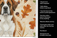 Load image into Gallery viewer, Brown and White Saint Bernard Heirloom Fall Kitchen Towel
