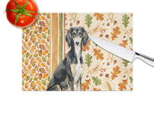 Load image into Gallery viewer, Black and Tan Saluki Heirloom Fall Glass Cutting Board