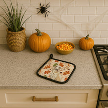 Load image into Gallery viewer, Cream Saluki Heirloom Fall Pair of Pot Holders