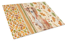 Load image into Gallery viewer, Red Saluki Heirloom Fall Glass Cutting Board