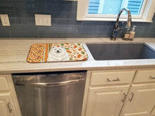 Load image into Gallery viewer, Cream Samoyed Heirloom Fall Dish Drying Mat