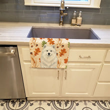 Load image into Gallery viewer, White Samoyed Heirloom Fall Kitchen Towel