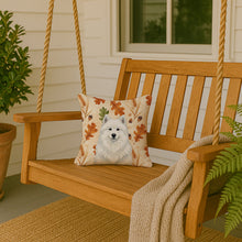 Load image into Gallery viewer, White Samoyed Heirloom Fall Throw Pillow