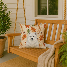 Load image into Gallery viewer, White Samoyed Heirloom Fall Throw Pillow